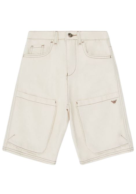 Bermuda bambino sabbia in cotone EMPORIO ARMANI | EB000252/MASABBIA